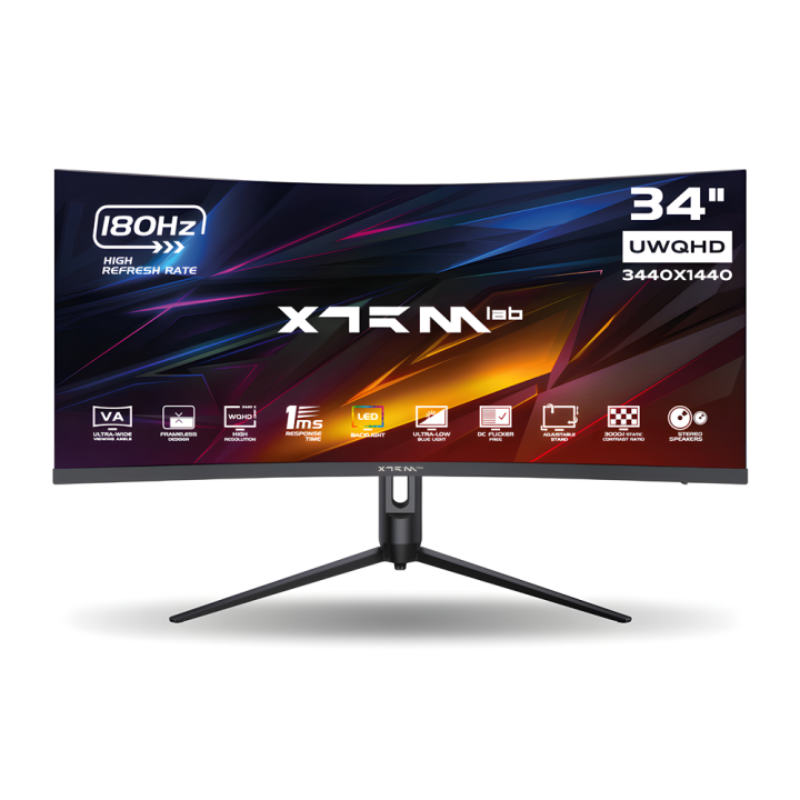XTRMLAB X34G18VCQ 34" 180Hz Curved WQHD