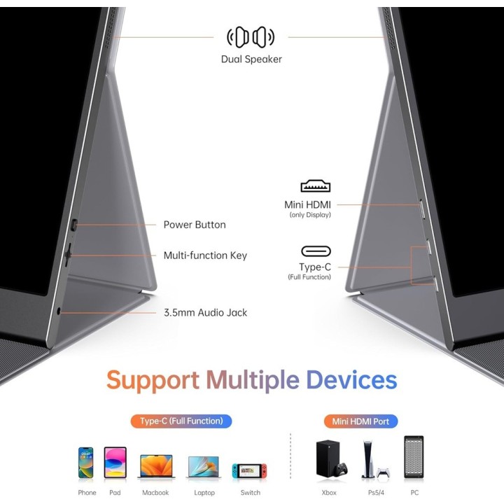 XTRMLAB F156P1 15.6" Moniteur portable