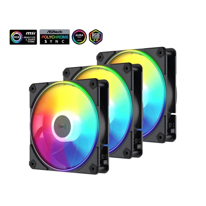 XTRMLAB XT120 ARGB (Triple Pack) + HUB – Ventilateur