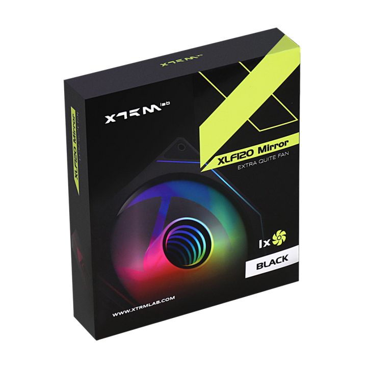 XTRMLAB XLF120 Mirror (Black) – Ventilateur