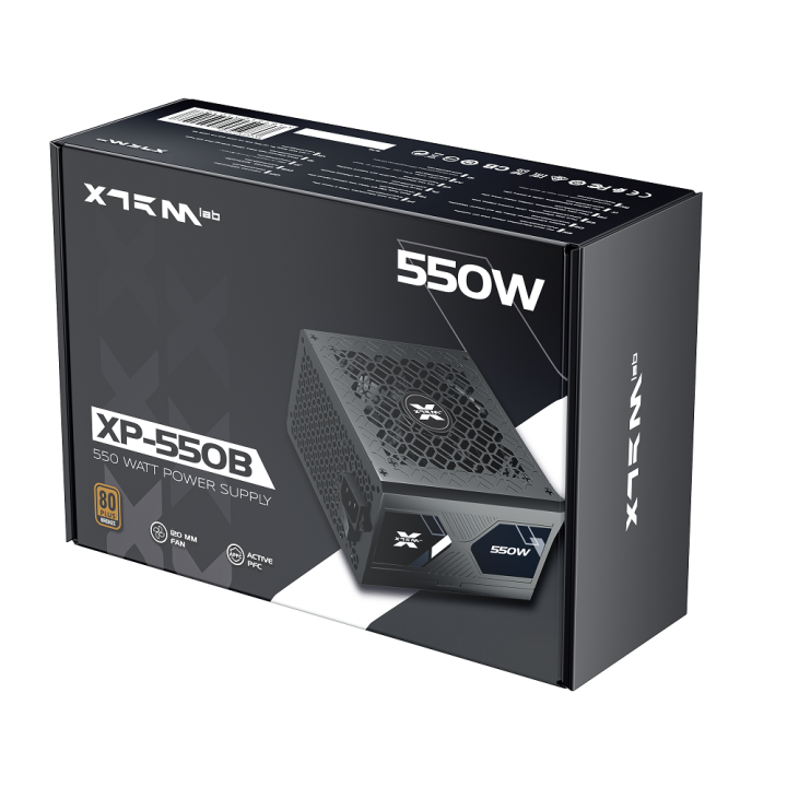 XTRMLAB XP-550B 80+ BRONZE 550W ( 2 ANS GARANTIE ) – Alimentation