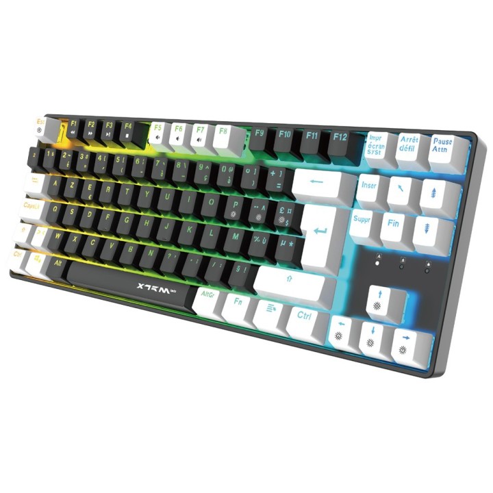 XTRMLAB Vortex TKL Black/White (Red Switch) – Clavier mécanique