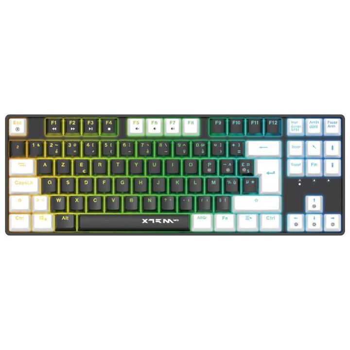 XTRMLAB Vortex TKL Black/White (Red Switch) – Clavier mécanique