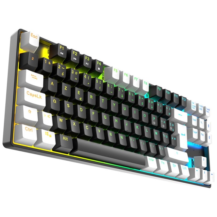 XTRMLAB Vortex TKL Black/White (Red Switch) – Clavier mécanique