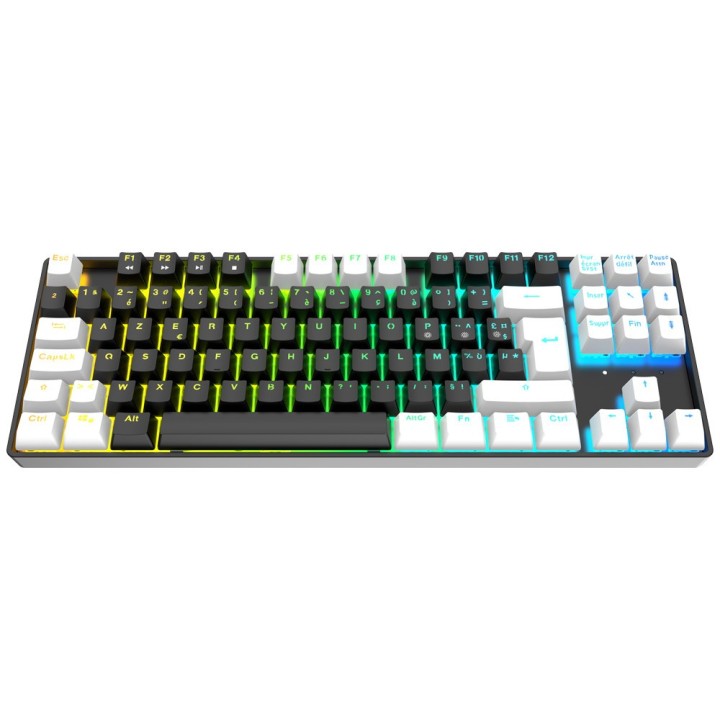 XTRMLAB Vortex TKL Black/White (Red Switch) – Clavier mécanique