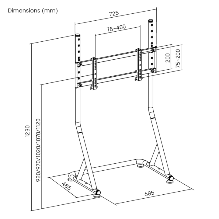 XTRMLAB X10RS-80SRL – Support TV pour simulateur
